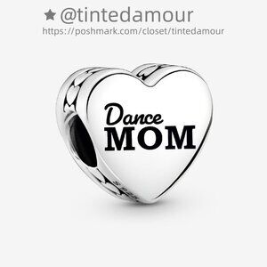 Pandora Engravable Dance Mom Heart Charm